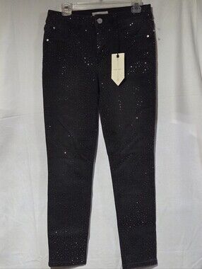 Women’s Black Embellished Sparkle AnKle Jeans